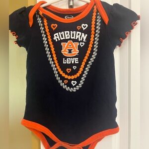 Auburn University Team Athletics 12 mo Girl One Piece Football Game Romper